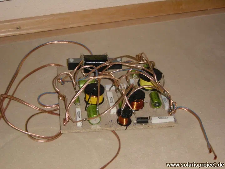 Crossover board with copper wire connections