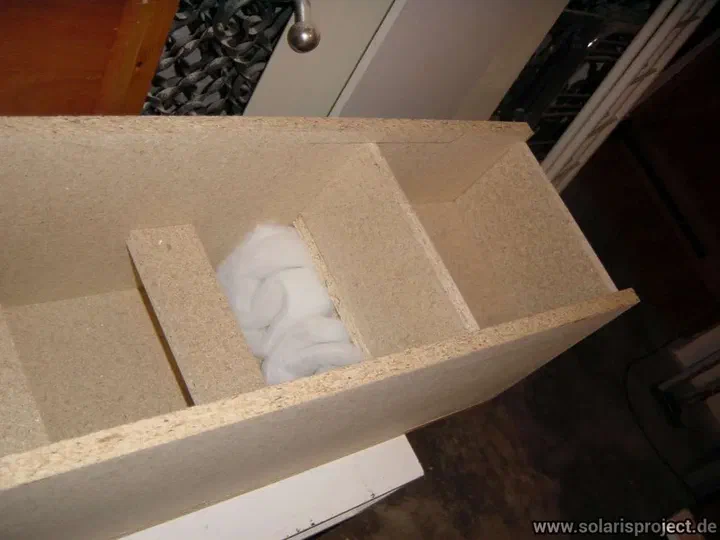Foam damping material inside speaker cabinet