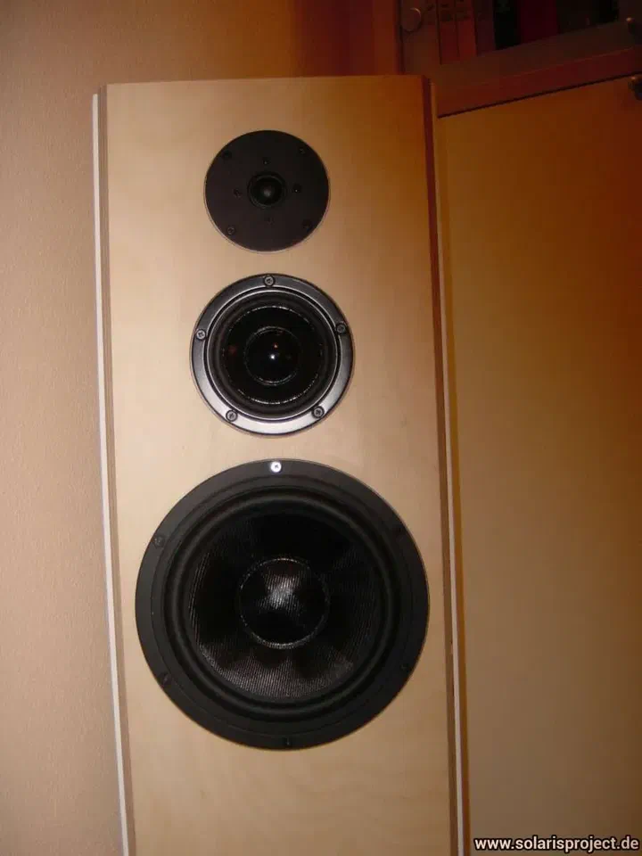 Finished DIY speaker in room setting