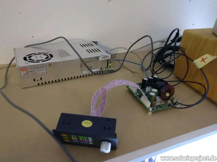 Front view of the finished lab power supply