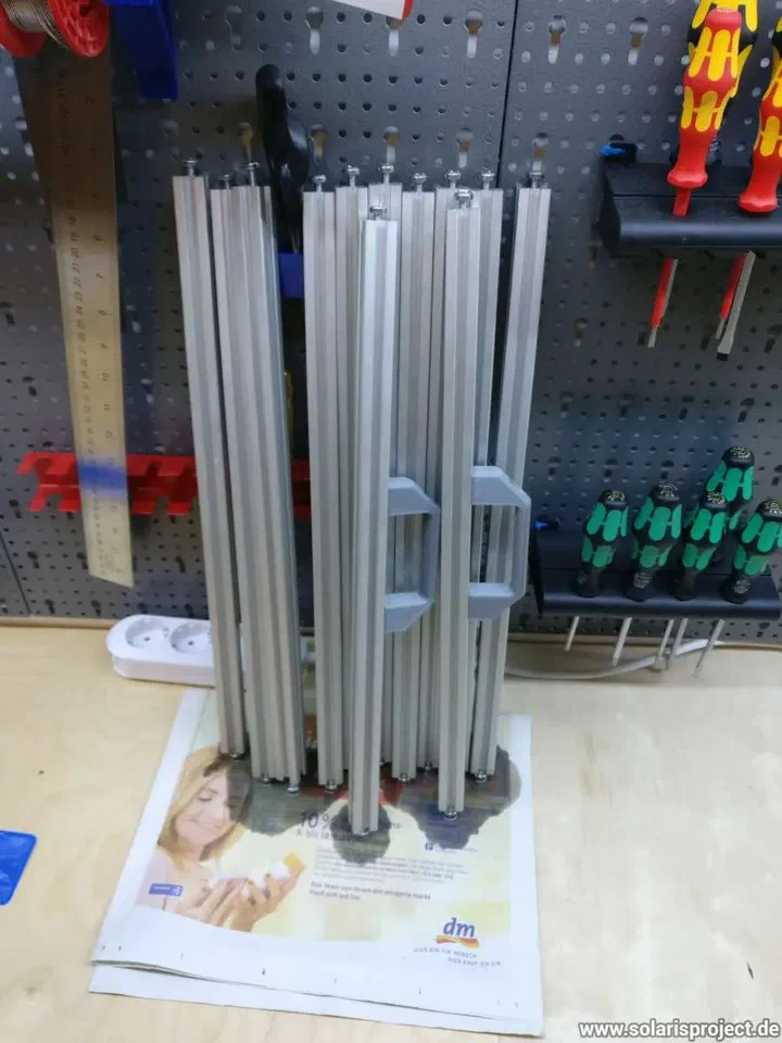 Tapping tool in an aluminium V-Slot extrusion