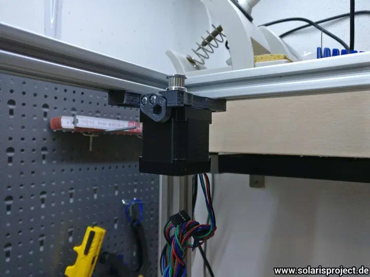 VORON frame viewed from above with installed components