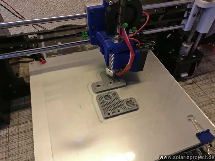 Completed frame and motor assembly overview