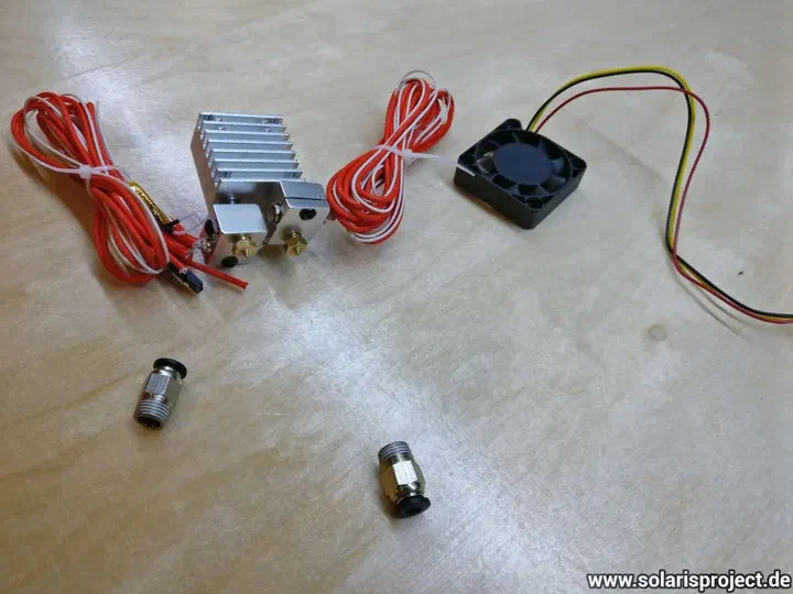 Close-up of the Chimera hotend heatbreak