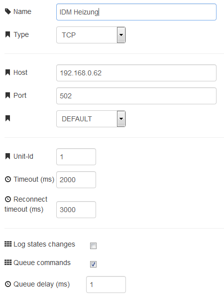 connect heatpump via modbus