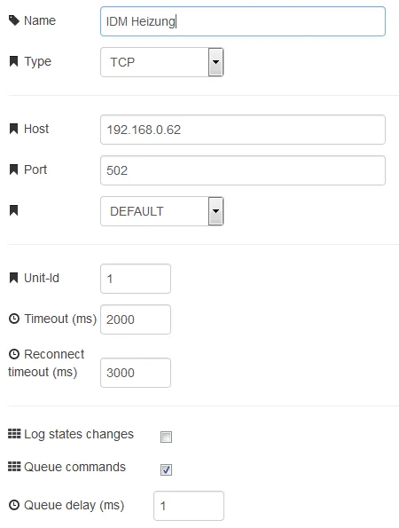 connect heatpump via modbus