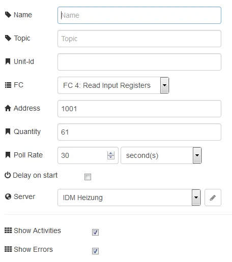 read modbus register