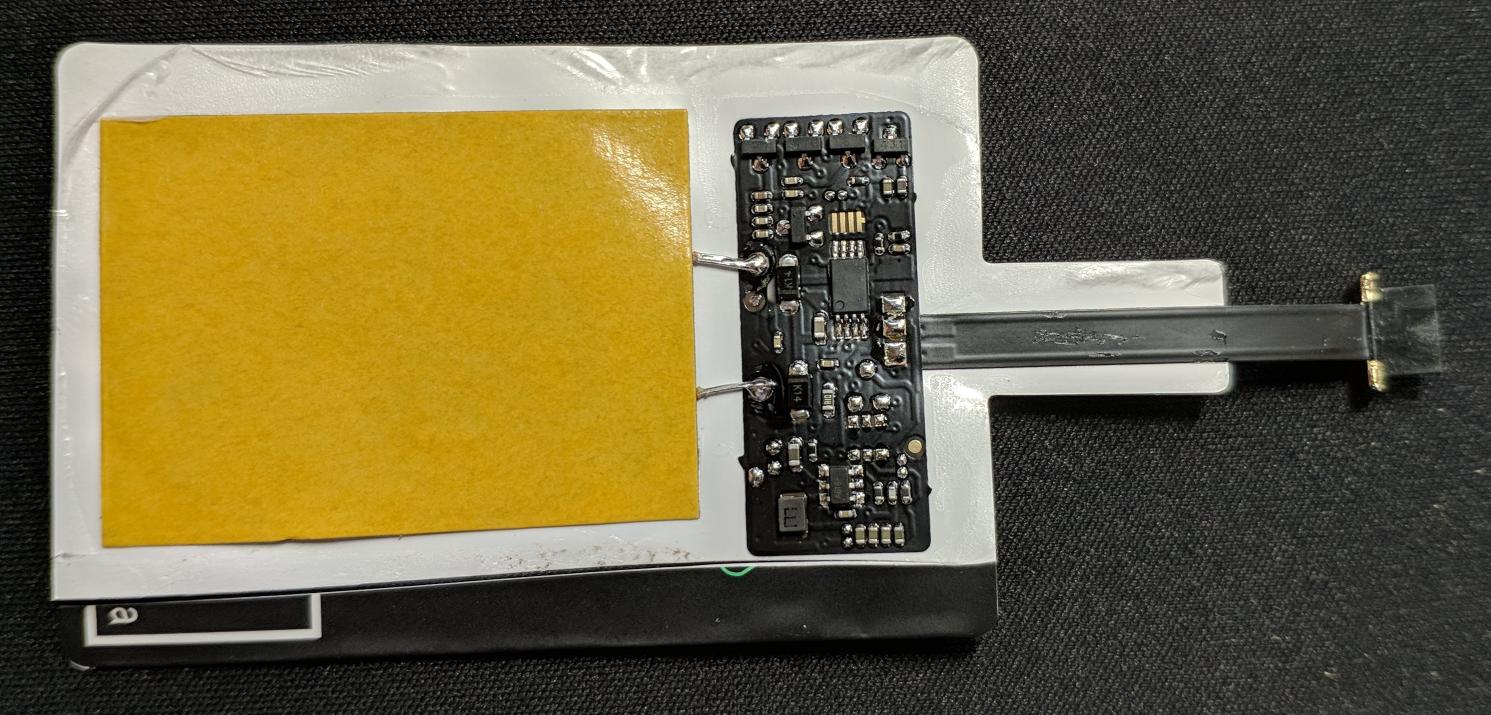 Qi charging pad cut open