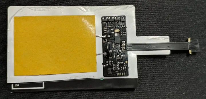 Qi charging pad cut open